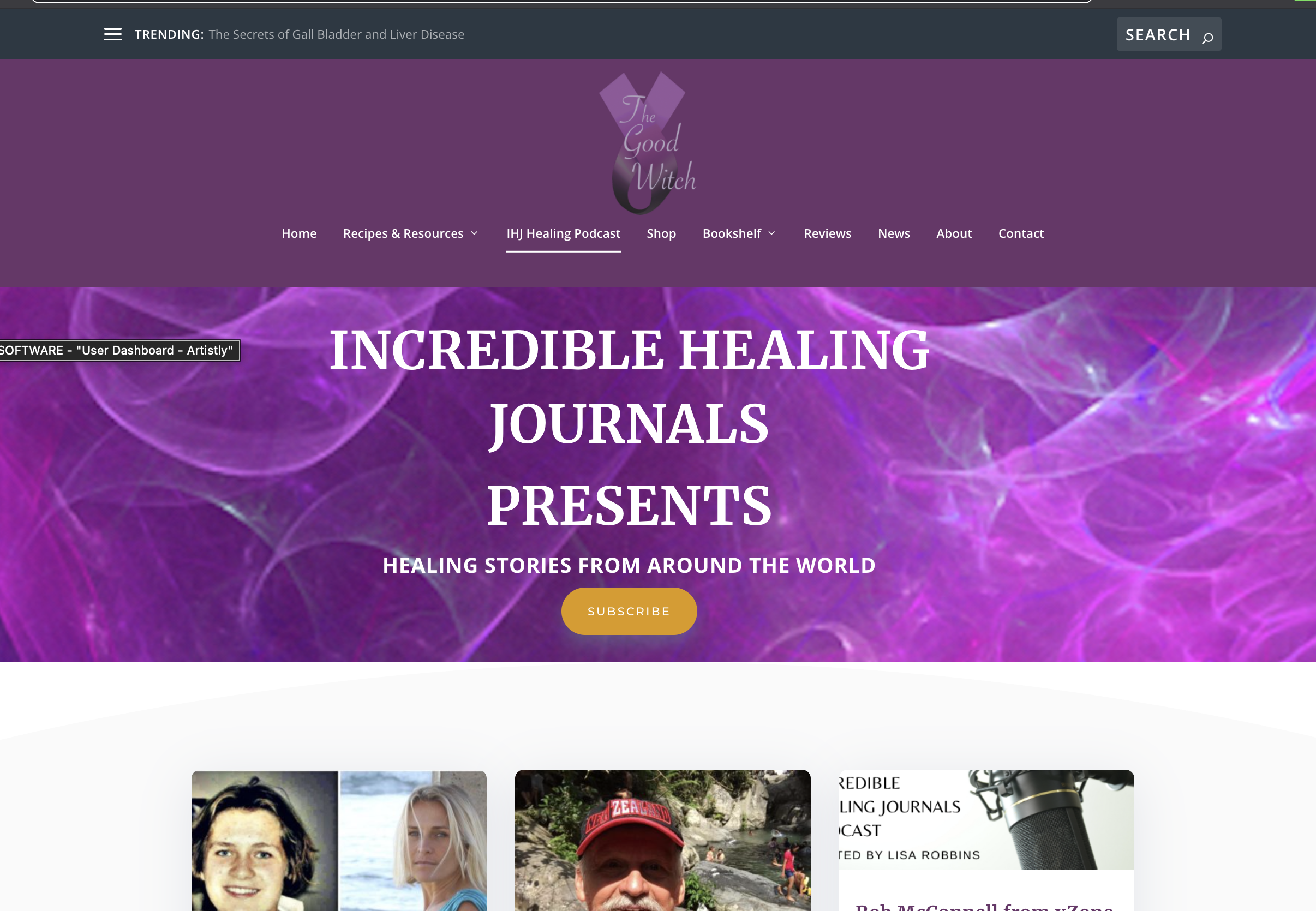 TheGoodWitch.ca screenshot of Incredible Healing Journals page TheGoodWitch.ca screenshot of Incredible Healing Journals page